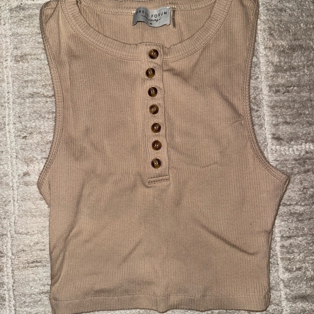 Dress Forum Beige Tank Top